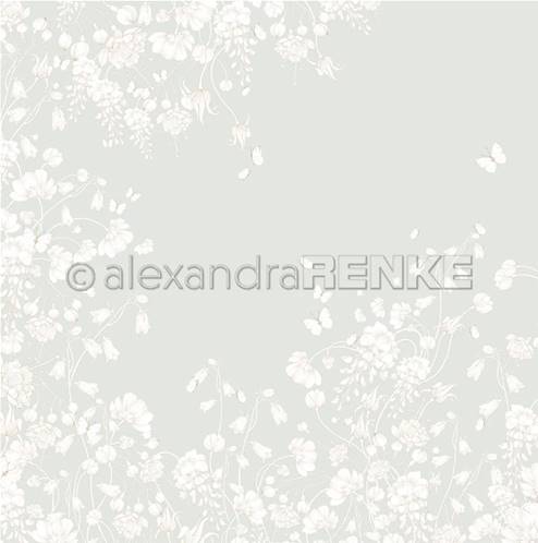 Papier - White Blumenvariation in Mint