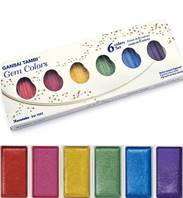Palette aquarelle - Gansai Tambi - 6 couleurs Set Gem colors