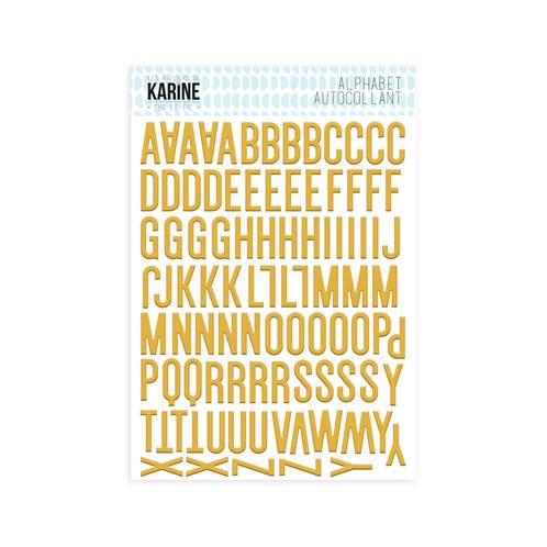 Alphabet stickers - Sur le Fil - Jaune moutarde