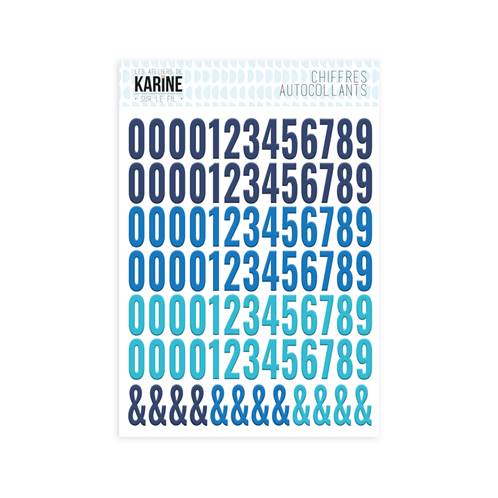 Chiffres stickers - Sur le Fil - Bleu