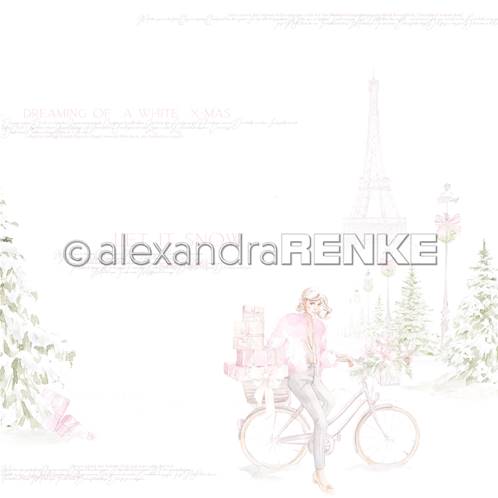 Papier - Parisian Christmas - Bike in Snow