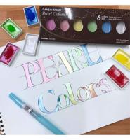 Palette aquarelle - Gansai Tambi - 6 couleurs Set Pearl colors
