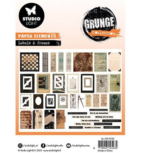 Paper elements - Grunge collection - Labels & frames