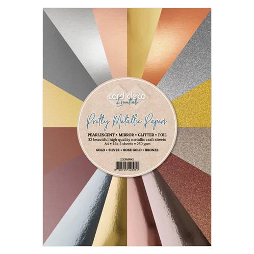 Pretty Metallic Papers - A4 - Nacré, Miroir, Paillettes, Foil