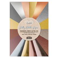 Pretty Metallic Papers - A4 - Nacré, Miroir, Paillettes, Foil